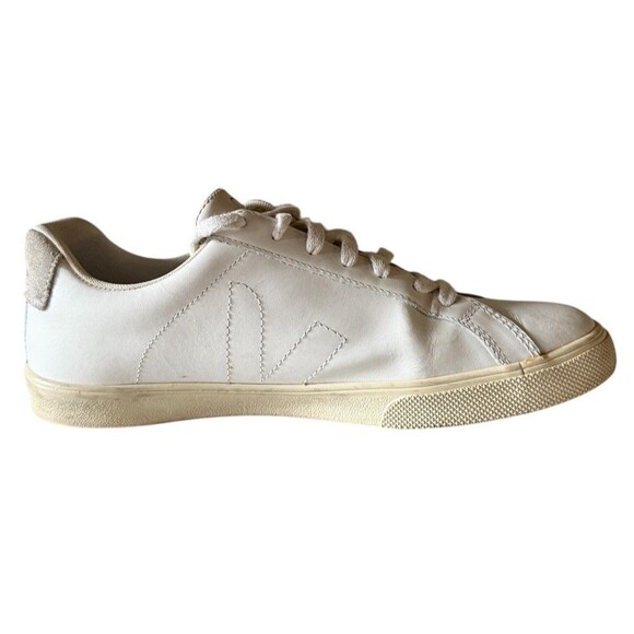 Veja Esplar White Leather Logo Sneakers Women’s Size 9 - Picture 2 of 10